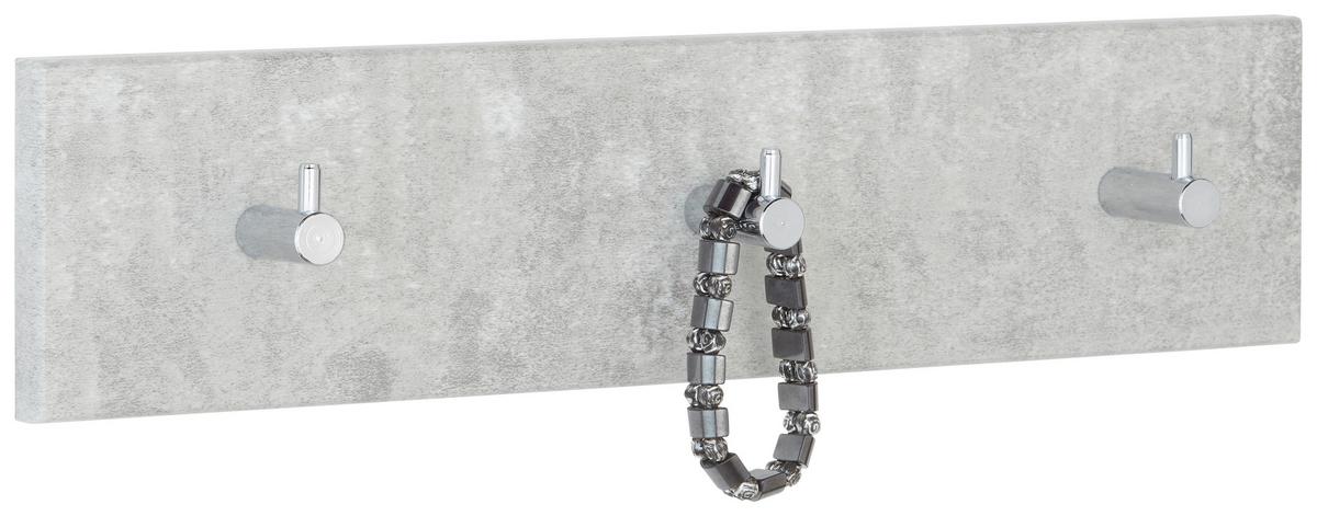 Cuier de perete cu cârlige EDDY 3 -SB- - gri, material pe bază de lemn (34/8/5cm) - Modern Living