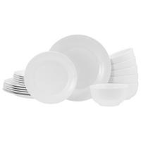 Jedilni Servis Base, 18-Delni - bela, Basics, keramika - Creatable