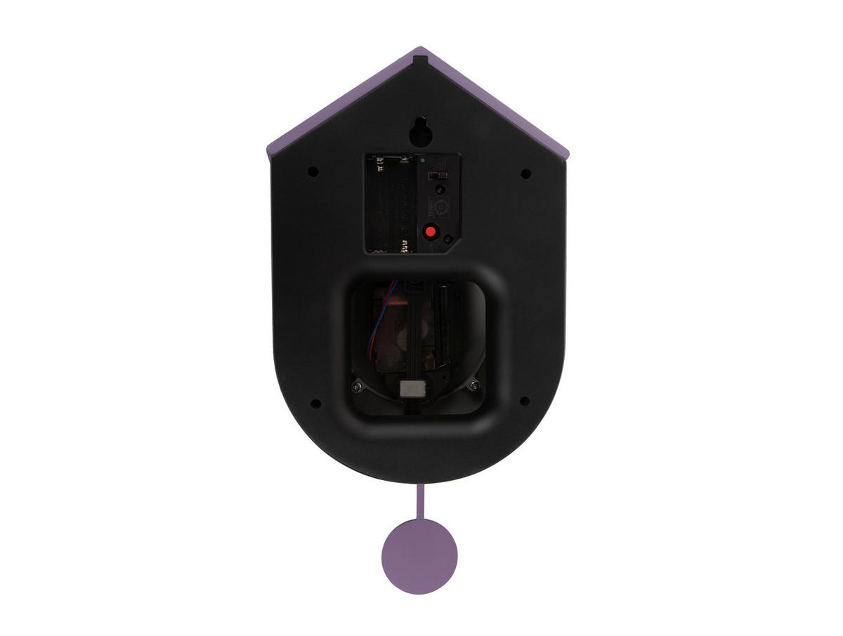 ZEGAR ŚCIENNY GRATO CUCKOO - jeżynowy, Basics, tworzywo sztuczne (17.5/9/33cm) - Karlsson