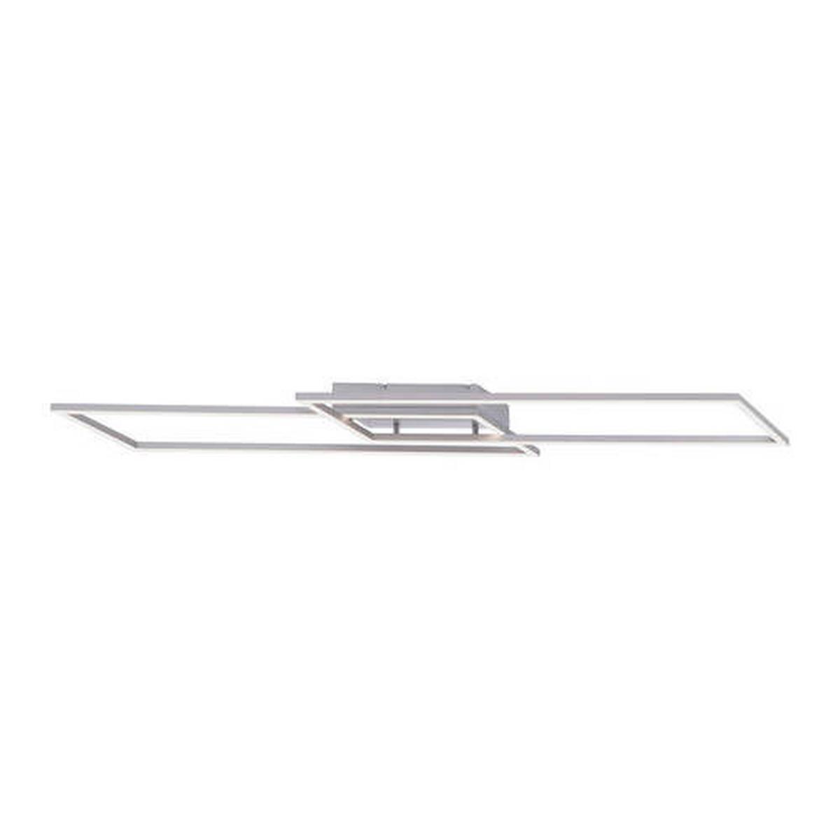 LED-Deckenleuchte Inigo in Chromfarben max. 47 Watt - Chromfarben/Nickelfarben, Design, Kunststoff/Metall (113,20/24,20/6,80cm) - Paul Neuhaus