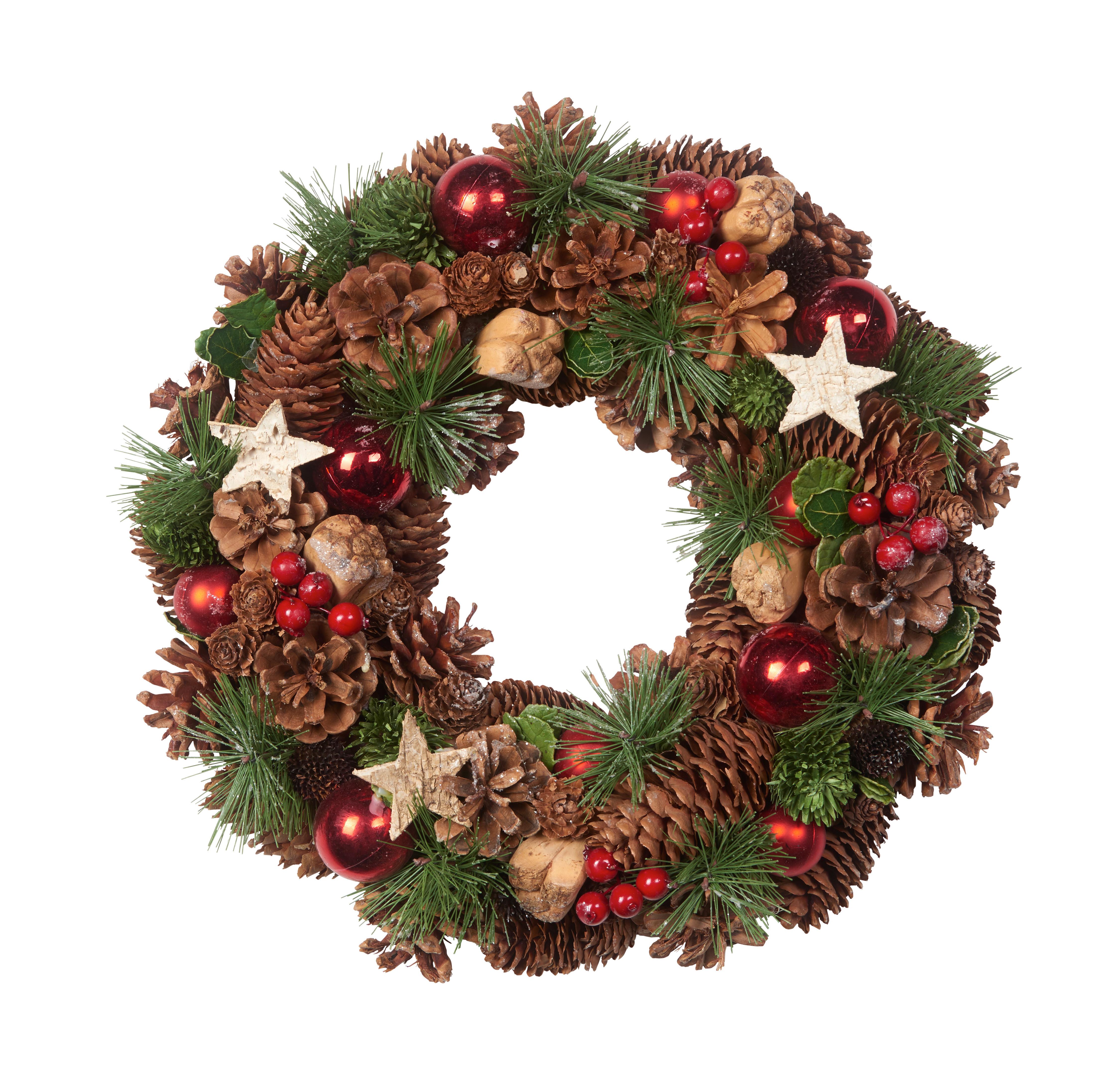 WIENIEC 18HBA5257 - różnokolorowy, Natur, tworzywo sztuczne/materiały naturalne (34cm) - X-Mas