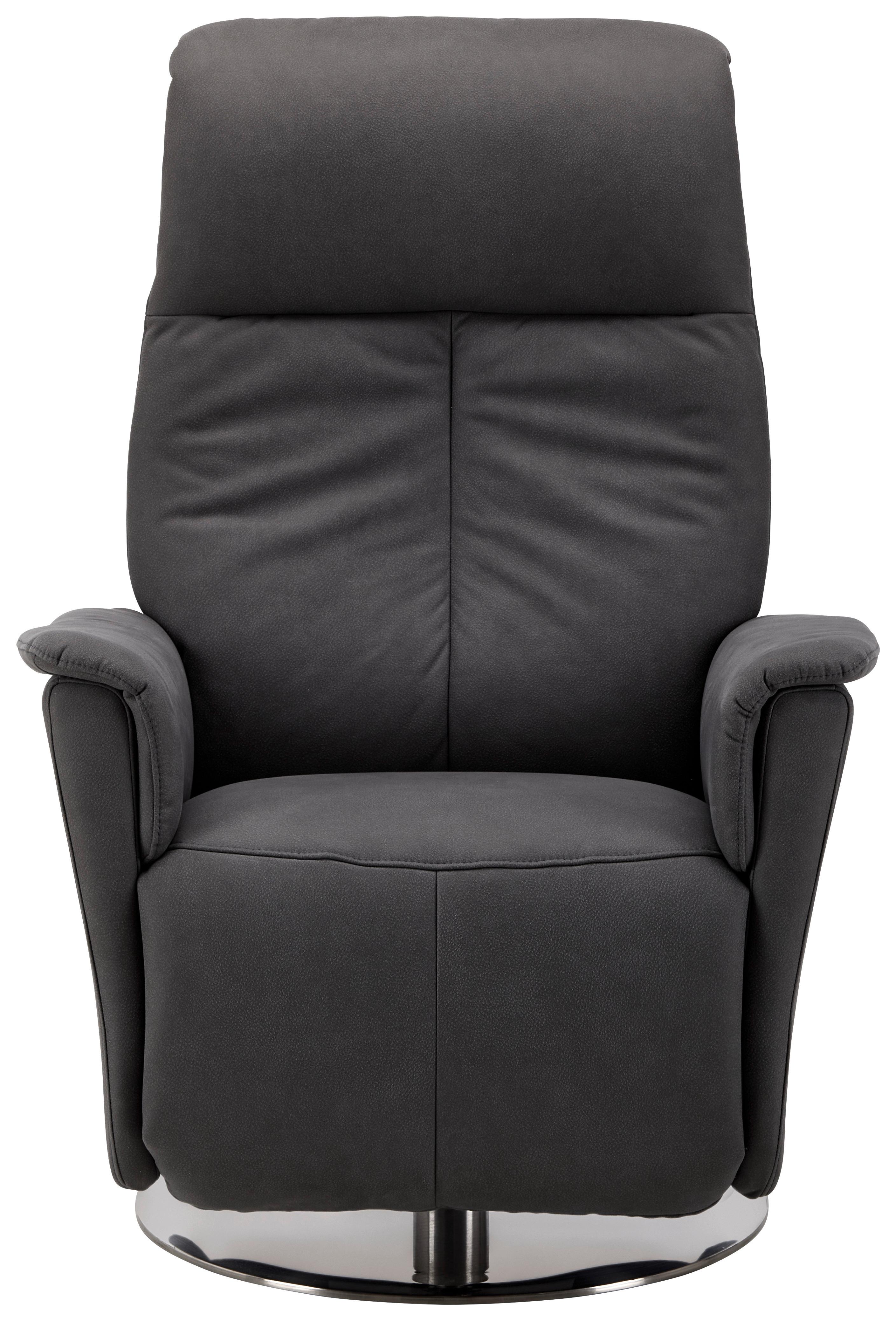 Relaxsessel Tom in Graphitfarben - Graphitfarben, MODERN, Textil/Metall (78/108/85cm) - Premium Living