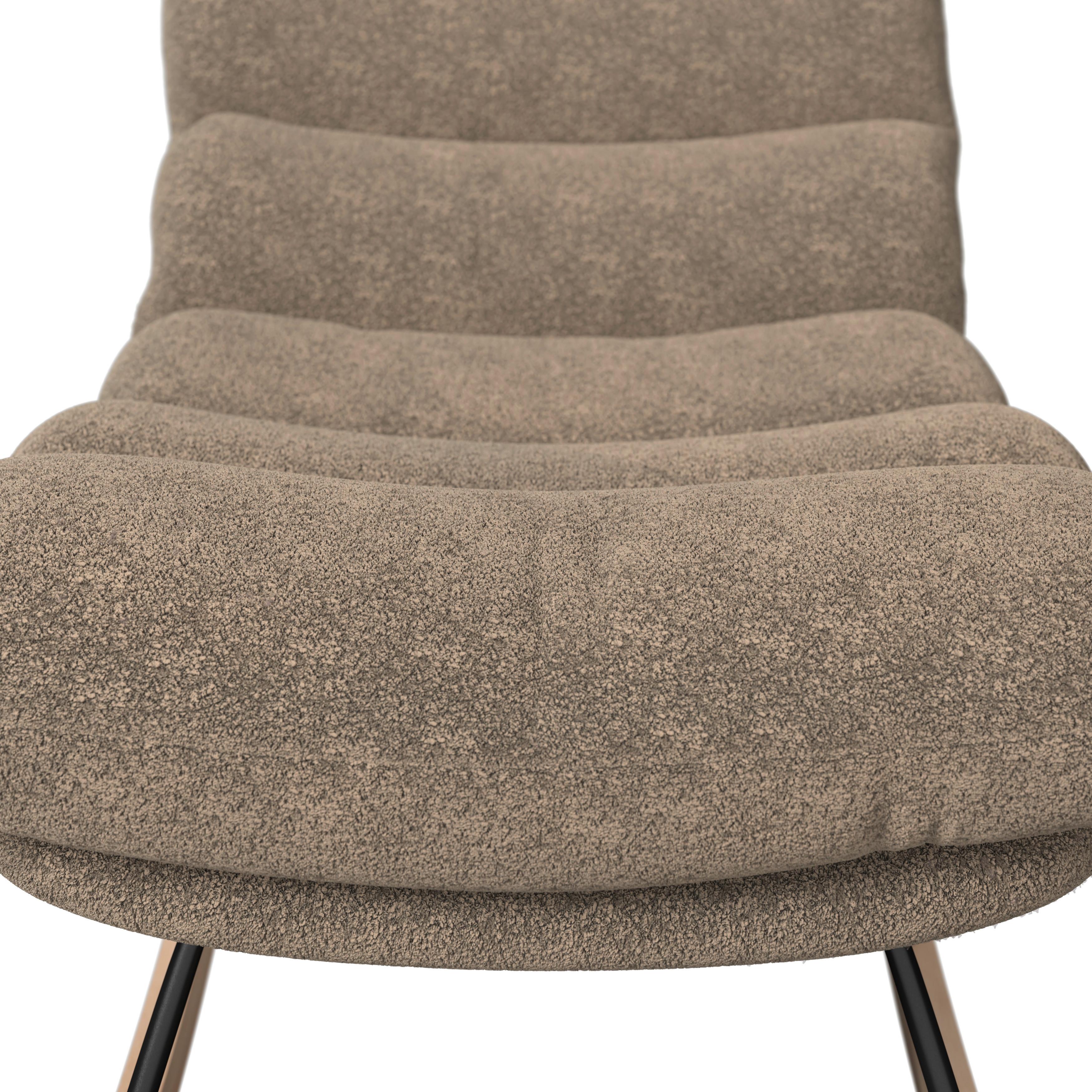 GUNGFÅTÖLJ DEVIN - ljusbrun/naturfärgad, Modern, metall/trä (71/100/106cm)