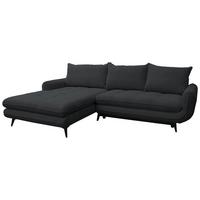 Kutna Garnitura Wave - crna, Moderno, tekstil/metal (189/266cm) - Modern Living