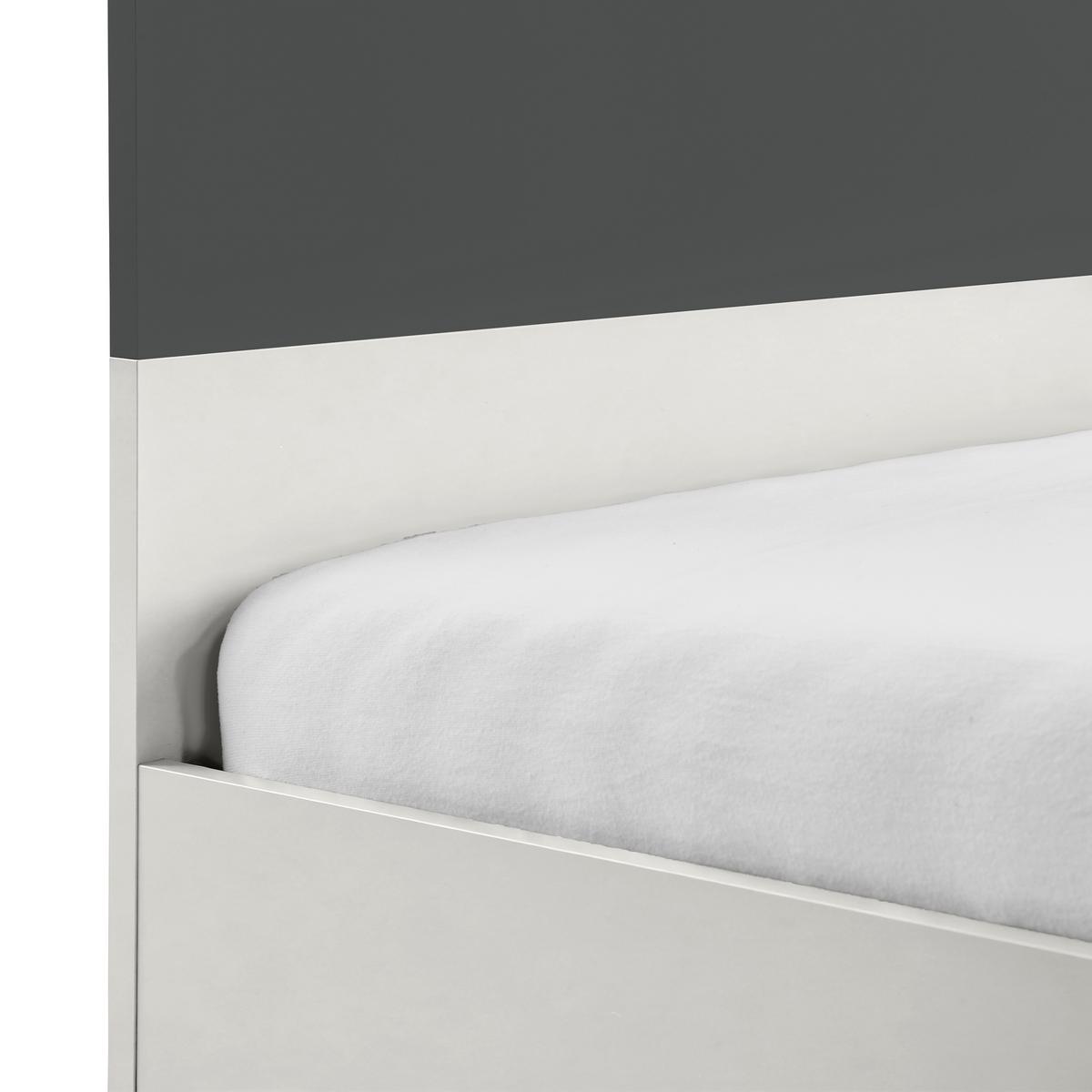 Postelja Basic Two, Kašmir, Antracit, 90x200 - kašmir/antracit, Konvencionalno, leseni material (90/200cm)