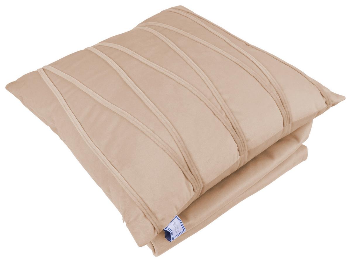 KUSCHELSET PAULINA 125 2ER-SET - Champagner, Konventionell, Textil (130/170/17cm)