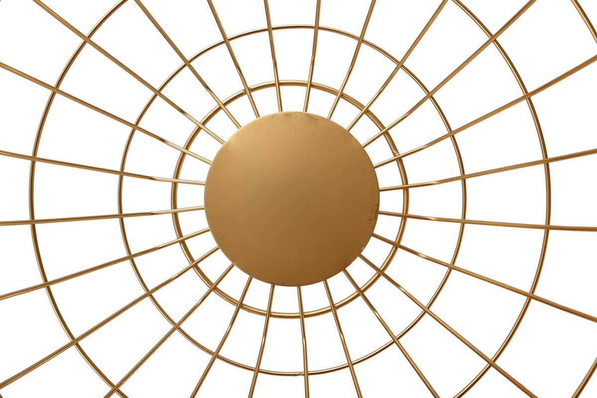 BEISTELLTISCH ART DECO 545 SCHWARZ - Goldfarben/Schwarz, Design, Metall (42,5/42,5/29cm) - Kayoom