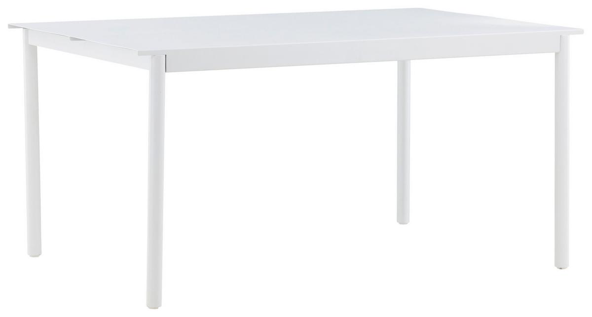 Gartentisch Modena ca. 150x100x75 cm Weiß - Weiß, KONVENTIONELL, Metall (150/100/75cm) - Gardenson