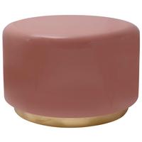 BEISTELLTISCH ART DECO 275 ROSA - Goldfarben/Altrosa, Design, Metall (51,5/43cm) - Kayoom