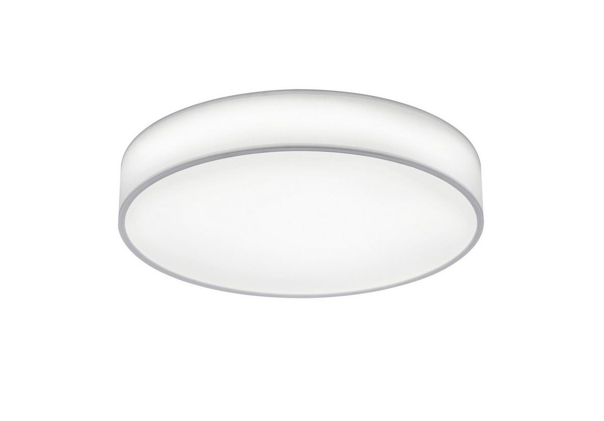 LED-Deckenleuchte Lugano Weiß max. 42 Watt - Weiß, Basics, Textil (60/10cm) - Trio Leuchten