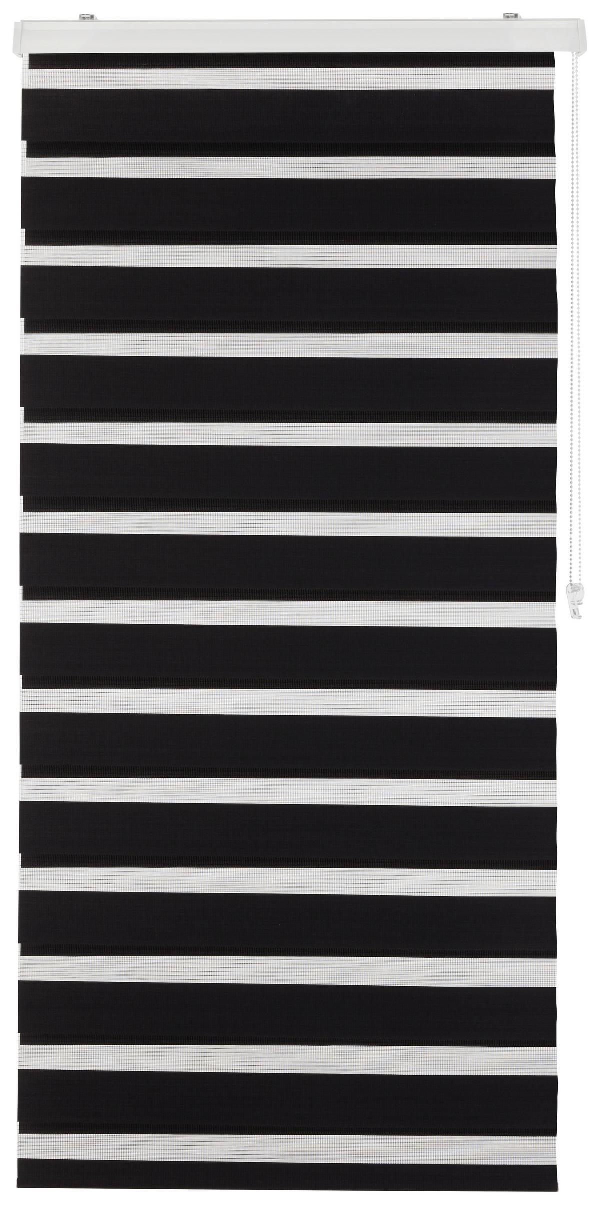 Rulou zebră Thomas - negru, plastic/textil (80/160cm) - Premium Living