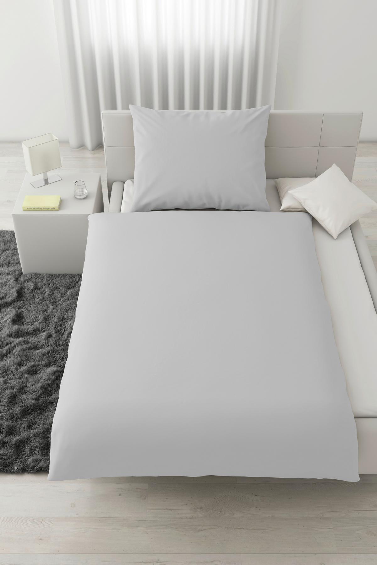 Posteljnina Stone Washed Uni, Svetlo Siva, 60/80, 140/200 - svetlo siva, Romantika, tekstil (140/200cm) - Modern Living