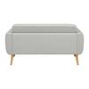 TWEEZITSSOFA PIA - Natuurlijke kleuren/Lichtgrijs, Modern, Hout/Textiel (146/76/75cm) - Bessagi Home