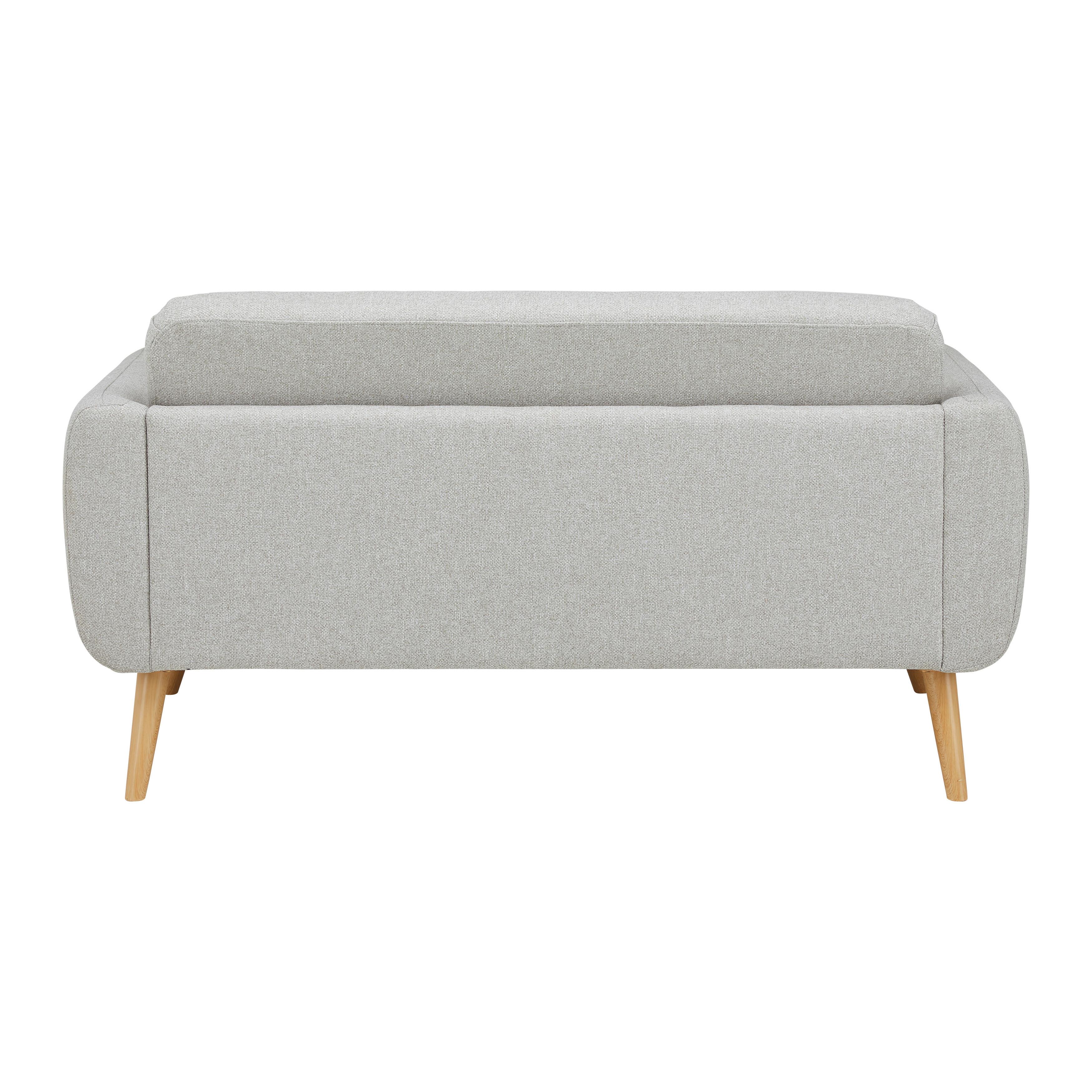 2-SITS SOFFA PIA - ljusgrå/naturfärgad, Modern, trä/textil (146/76/75cm) - Bessagi Home