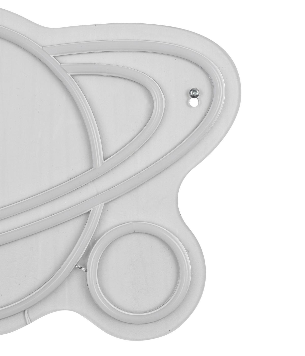 Lampă LED decorativă Erdio - alb/transparent, Modern, plastic (40/26/1cm) - Mömax