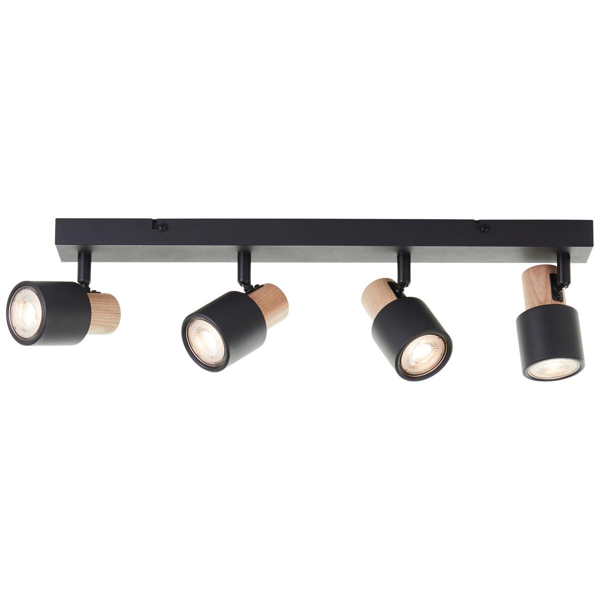 Strahler Pini BA4 Schwarz/Holz max. 10 Watt - Basics, Holz/Metall (58,3/14,5/6cm) - Brilliant