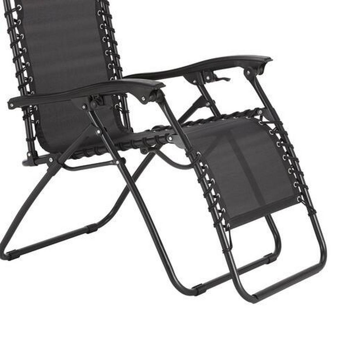 Sonnenliege London in Anthrazit - Anthrazit, Modern, Textil/Metall (65/89/110cm) - Mömax