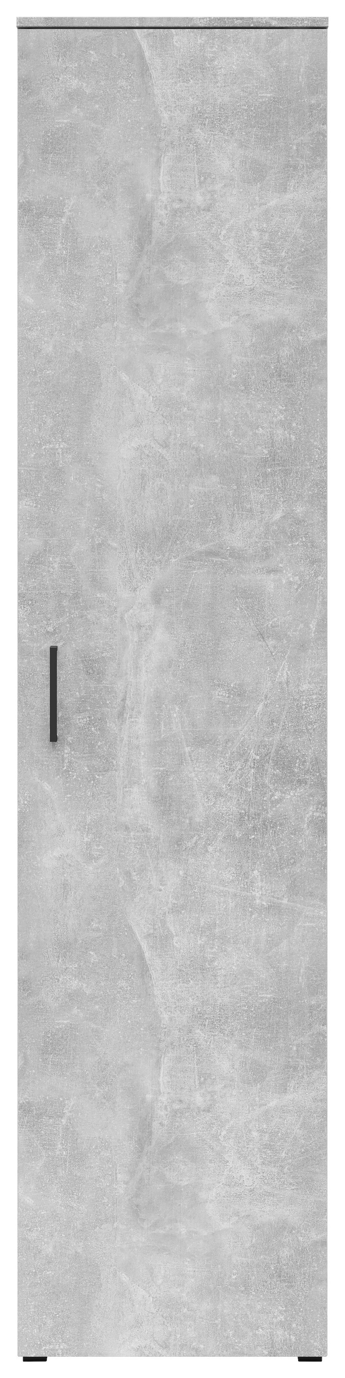 Schrank Multistauraum Betonoptik - Schwarz/Grau, Modern, Holzwerkstoff/Kunststoff (45/195/40cm) - Premium Living