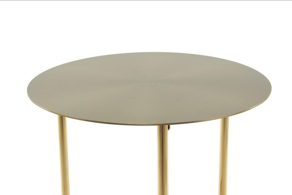 Beistelltisch Beistelltisch Pero 100 Gold - Goldfarben, Design, Metall (40/54/40cm) - Kayoom