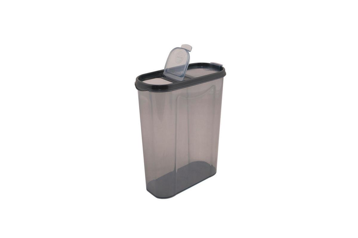 ZESTAW POJEMNIKÓW KUCHENNYCH DSY4X - antracytowy, Basics, tworzywo sztuczne (19/24/9cm)