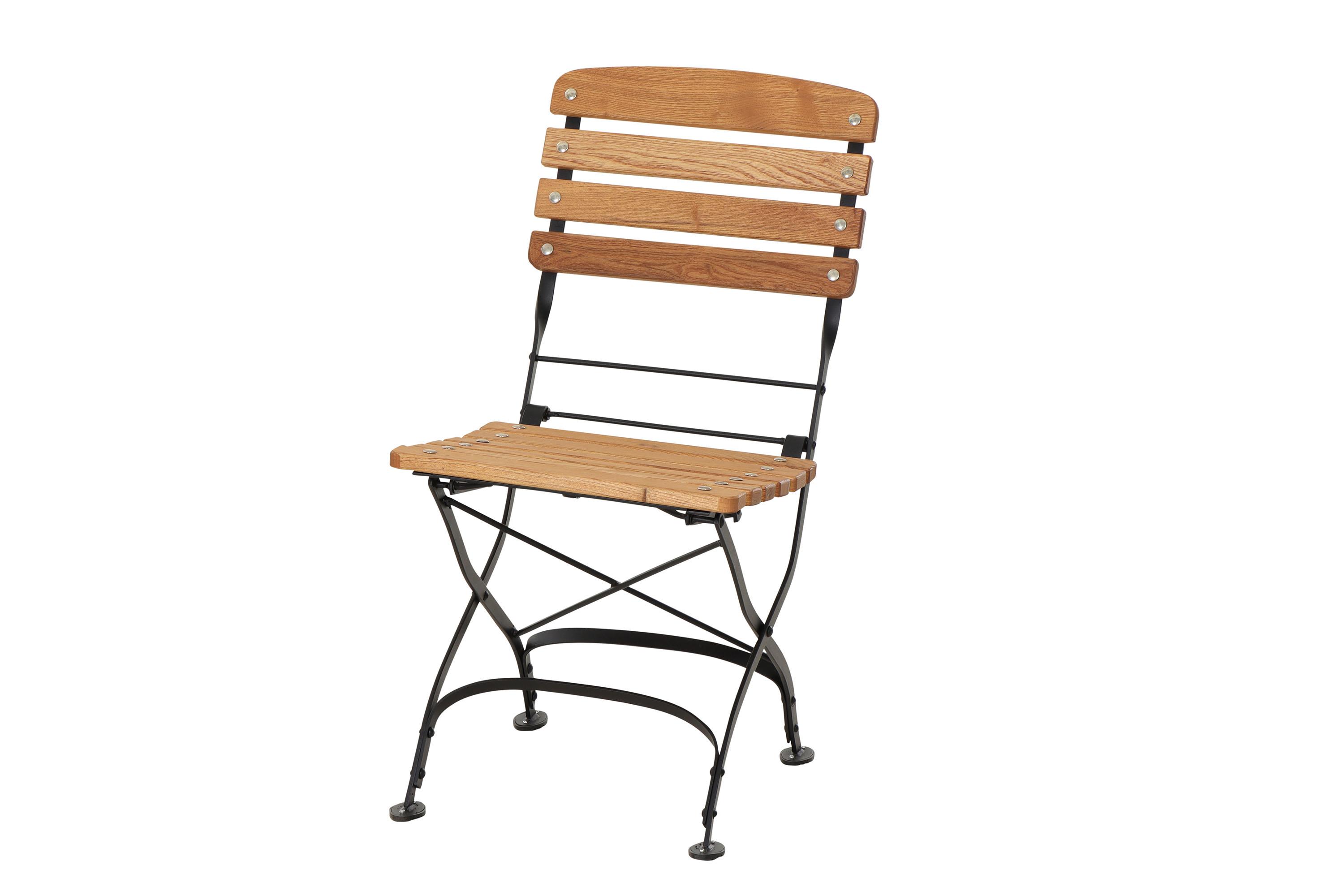 Gartenklappstuhl N05789 Robinienfarben - Robinienfarben/Schwarz, KONVENTIONELL, Holz/Metall (60/87/57cm) - Siena Garden