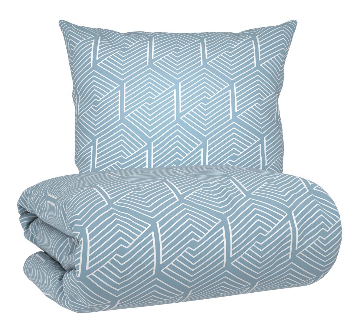 Bettwäsche Kai Hellblau ca. 135x200cm - Hellblau, KONVENTIONELL, Textil (135/200cm) - Mömax