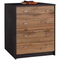 Komoda 4-You Yuk06 - siva/barve hrasta, Moderno, leseni material (74/85.4/44.3cm) - Mömax