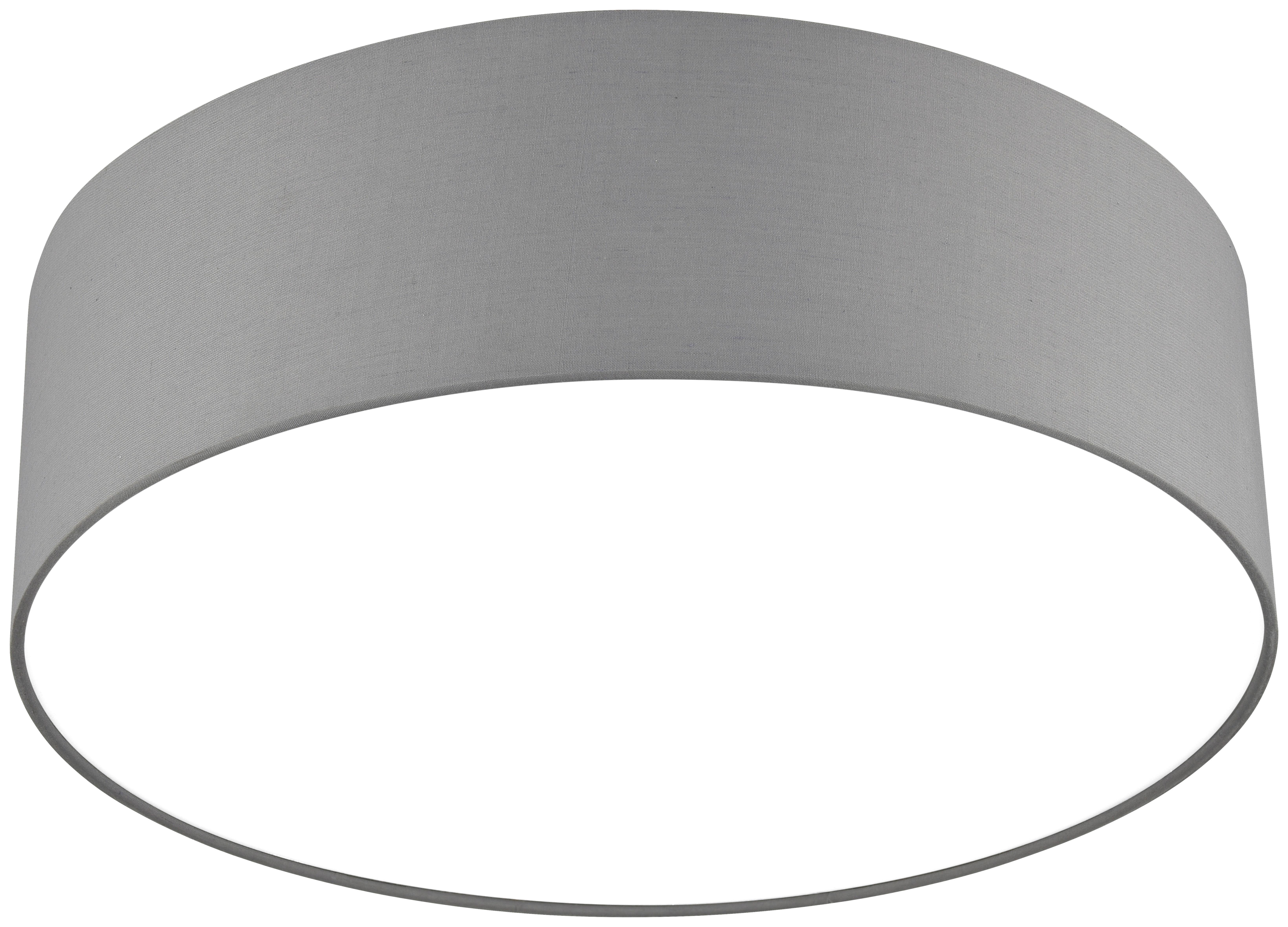 TAKLAMPA STOFFI -AKT- - grå, Modern, textil/plast (40/15cm) - Mömax