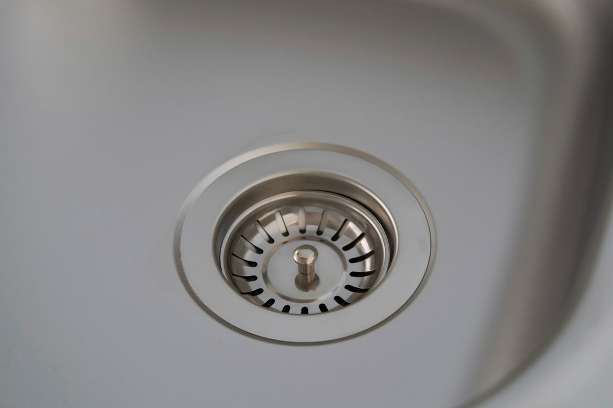 Spüle Edelstahl m. Siebkorb B/T ca. 100x50 cm - Edelstahlfarben, MODERN, Metall (100/17,5/50cm) - Respekta