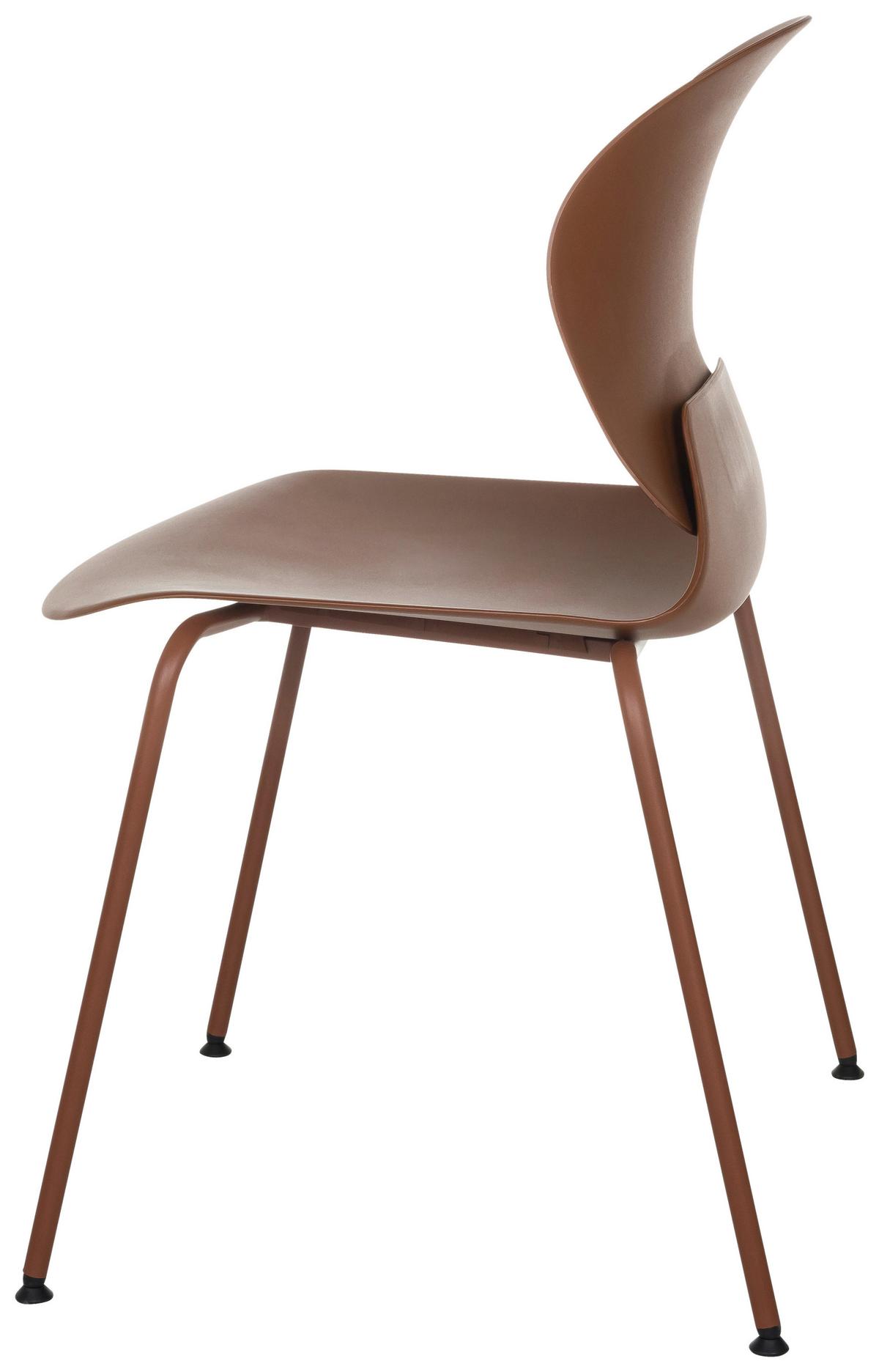 Konferenčni Stol T36 Vi, Rdečerjava - srebrne barve/rdečerjava, Moderno, kovina/umetna masa (56/80/54cm) - MID.YOU