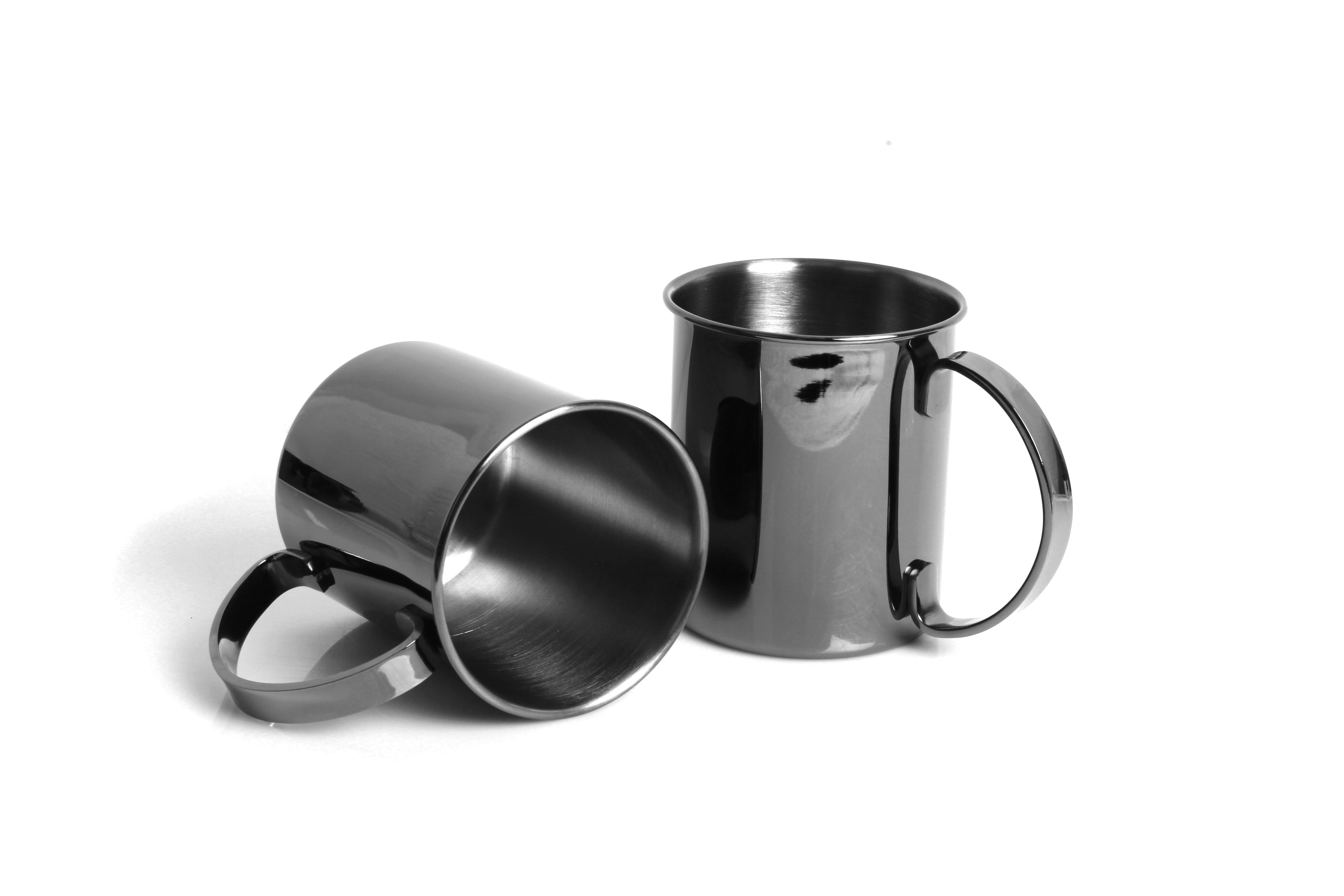Set Lončkov Echtwerk, Črna, 2 Kos - črna, Basics, kovina (16.2/11.4/11.3cm) - Echtwerk