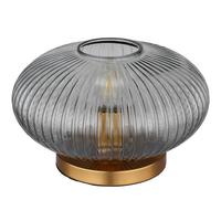 Tischleuchte Normy in Grau max. 60 Watt - Grau, Design, Glas/Kunststoff (30/20cm) - Globo