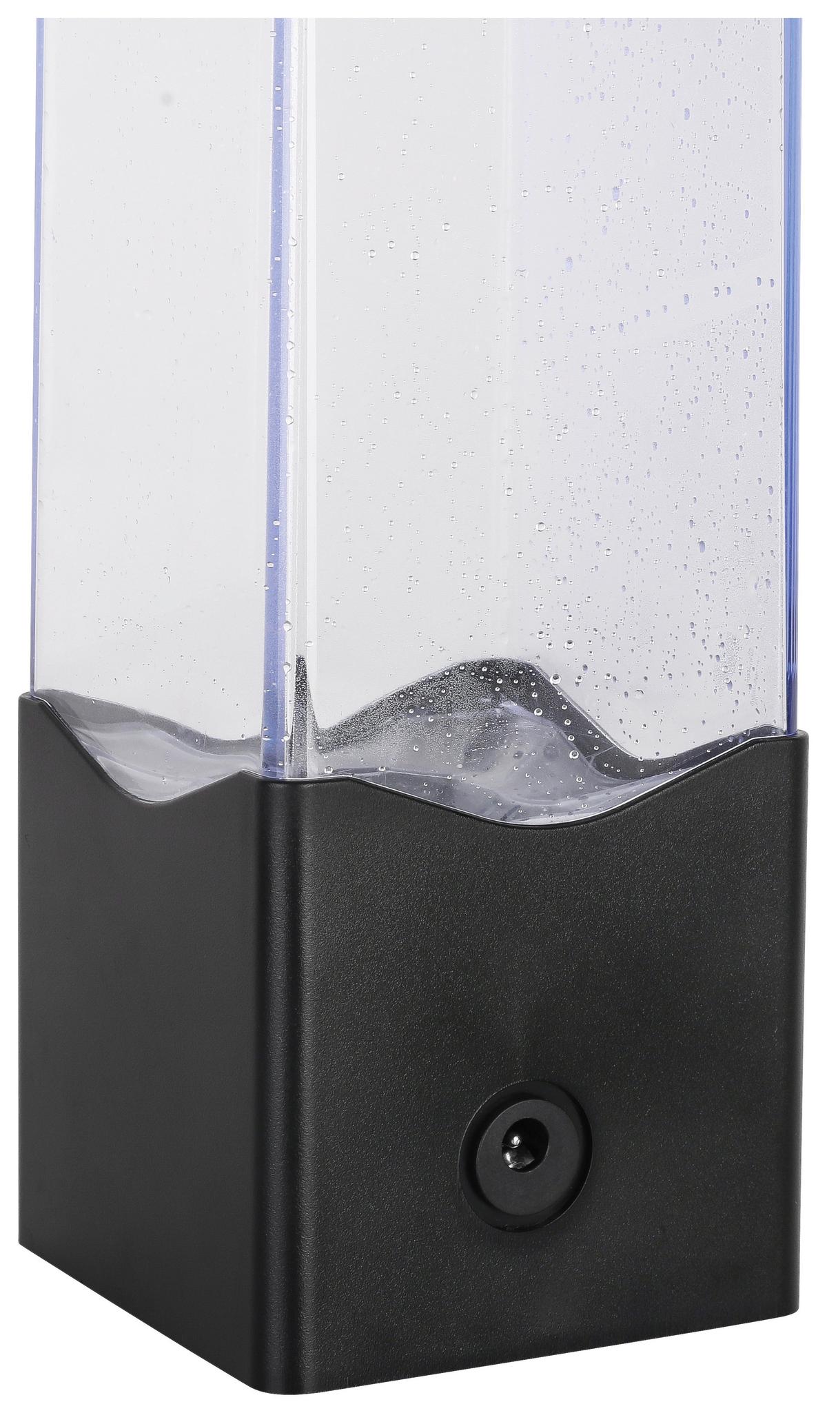 LED-Dekoleuchte Qualle in Schwarz/Transparent max. 1,2 W - Transparent/Schwarz, MODERN, Kunststoff (7,95/7,5/23cm) - Modern Living