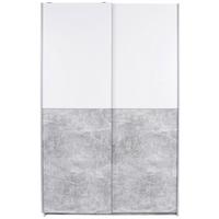 Ormar S Kliznim Vratima Victoria 1 - bijela/siva, Moderno, drvni materijal/metal (125/196/62cm) - Based