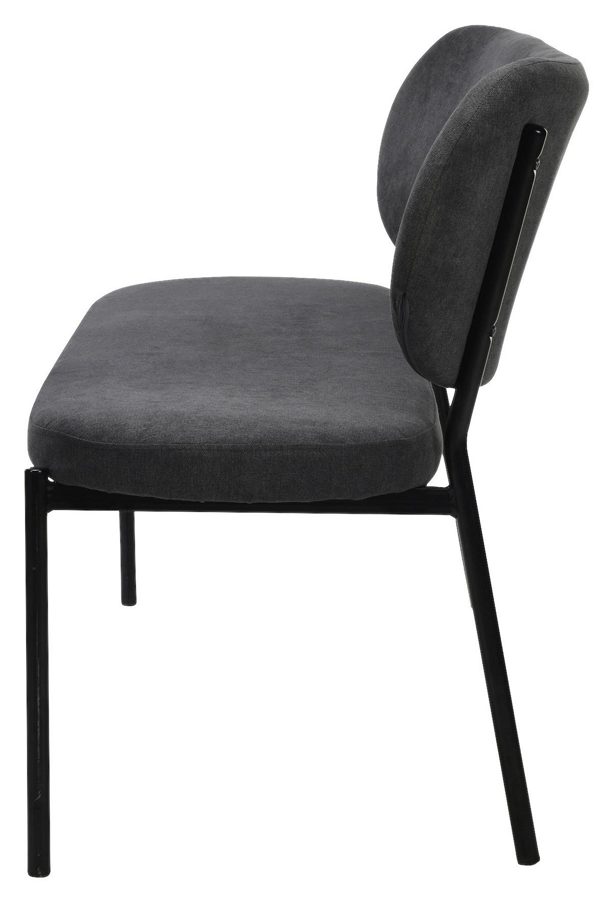 Sitzbank Jersey Schwarz/Dunkelgrau - Dunkelgrau/Schwarz, Design, Textil/Metall (160/82/62cm) - MID.YOU