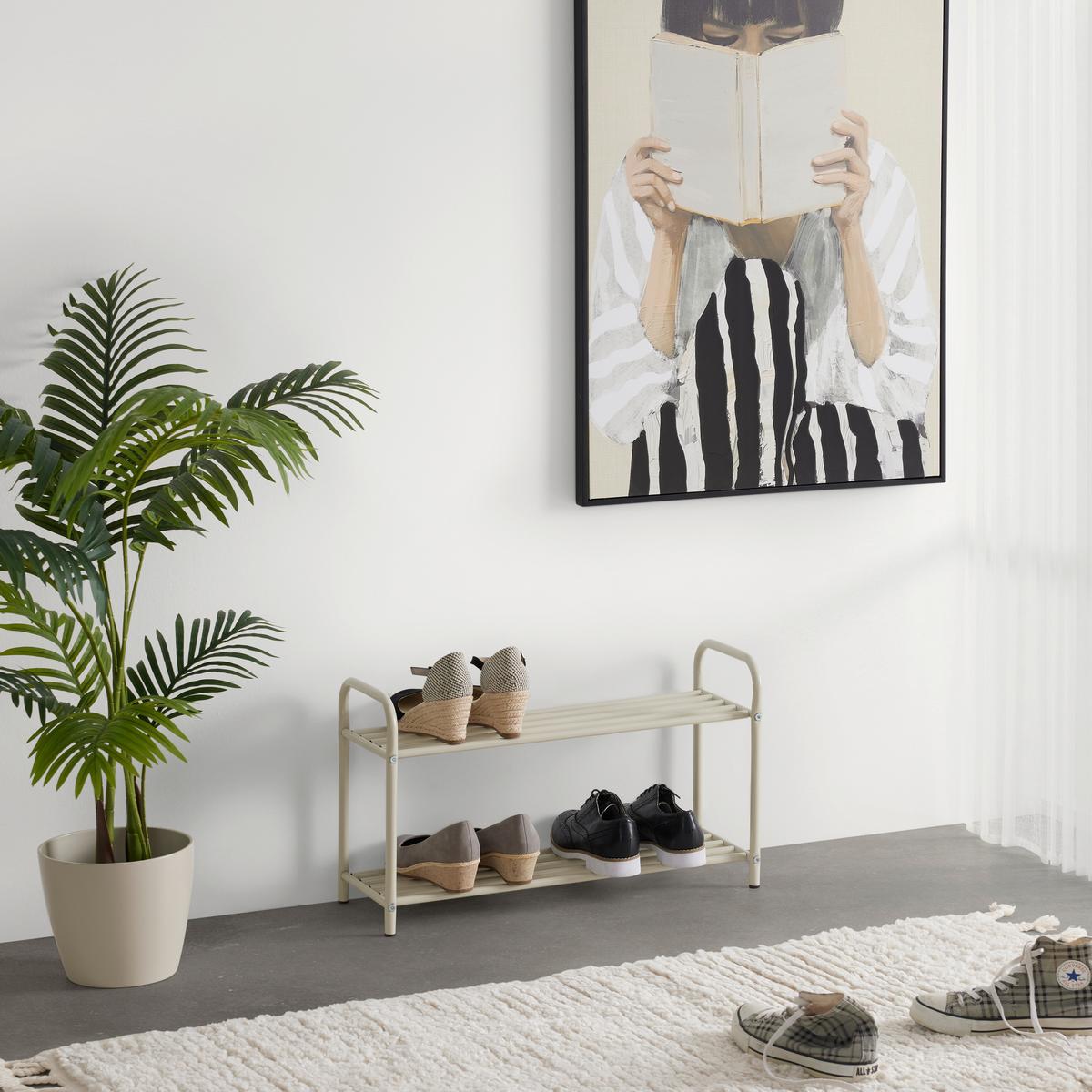 Cipőspolc Max - kasmírszínű, Modern, fém (60/34/23cm) - Mömax