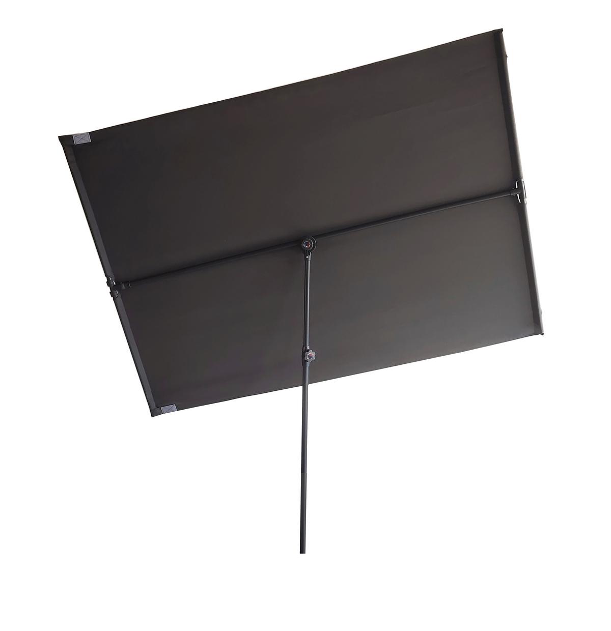 SONNENSCHIRM BALKONSCHIRM 1,3 X 1,8M - Anthrazit/Grau, MODERN, Kunststoff/Metall (130/200/182cm) - Gardenson