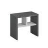 Mizica Komoti, Antracit, Bela - bela/antracit, Design, leseni material (50/29,5/45cm) - Livetastic