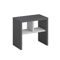 Mizica Komoti, Antracit, Bela - bela/antracit, Design, leseni material (50/29,5/45cm) - Livetastic