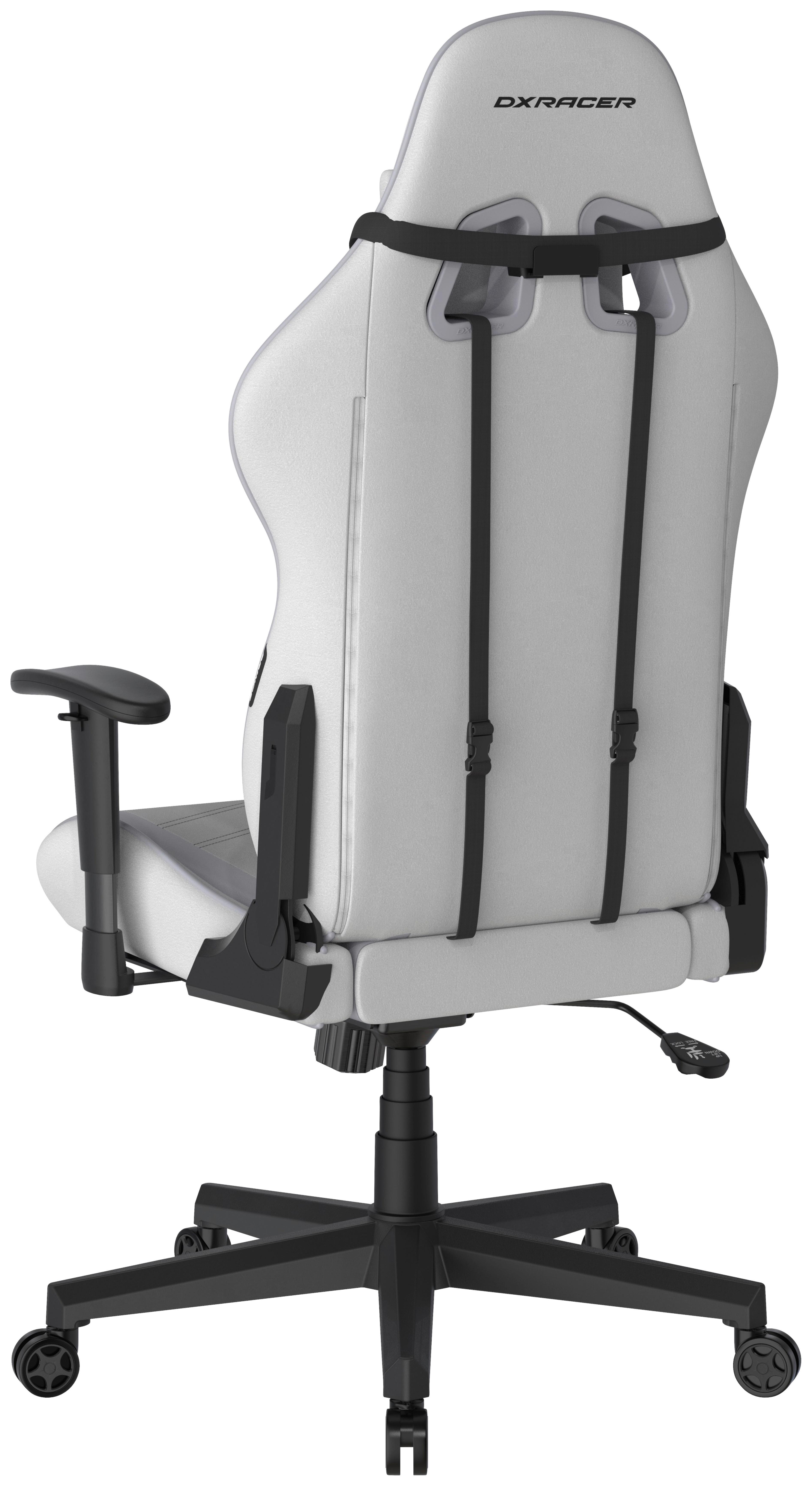 GAMINGSTOL PRINCE - vit/grå, Modern, textil/plast (67/126/67cm) - Dxracer