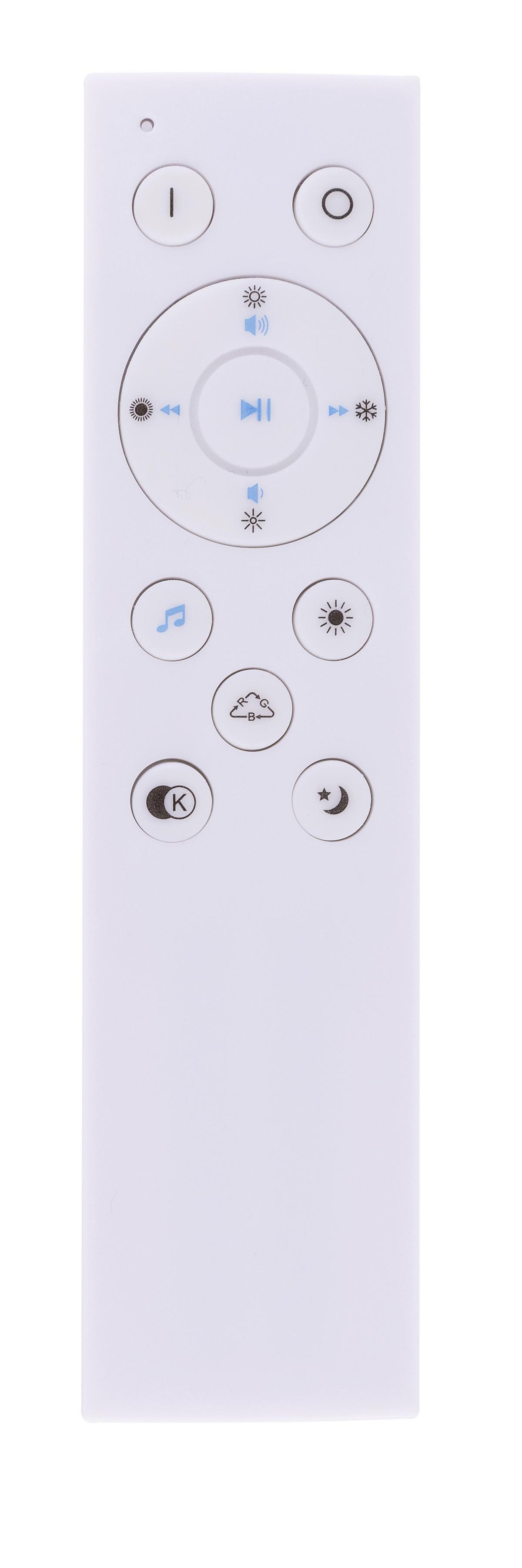 LED-DECKENLEUCHTE NICOLE D: 40 CM WEISS - Weiss, Basics, Kunststoff (40/7cm) - Globo