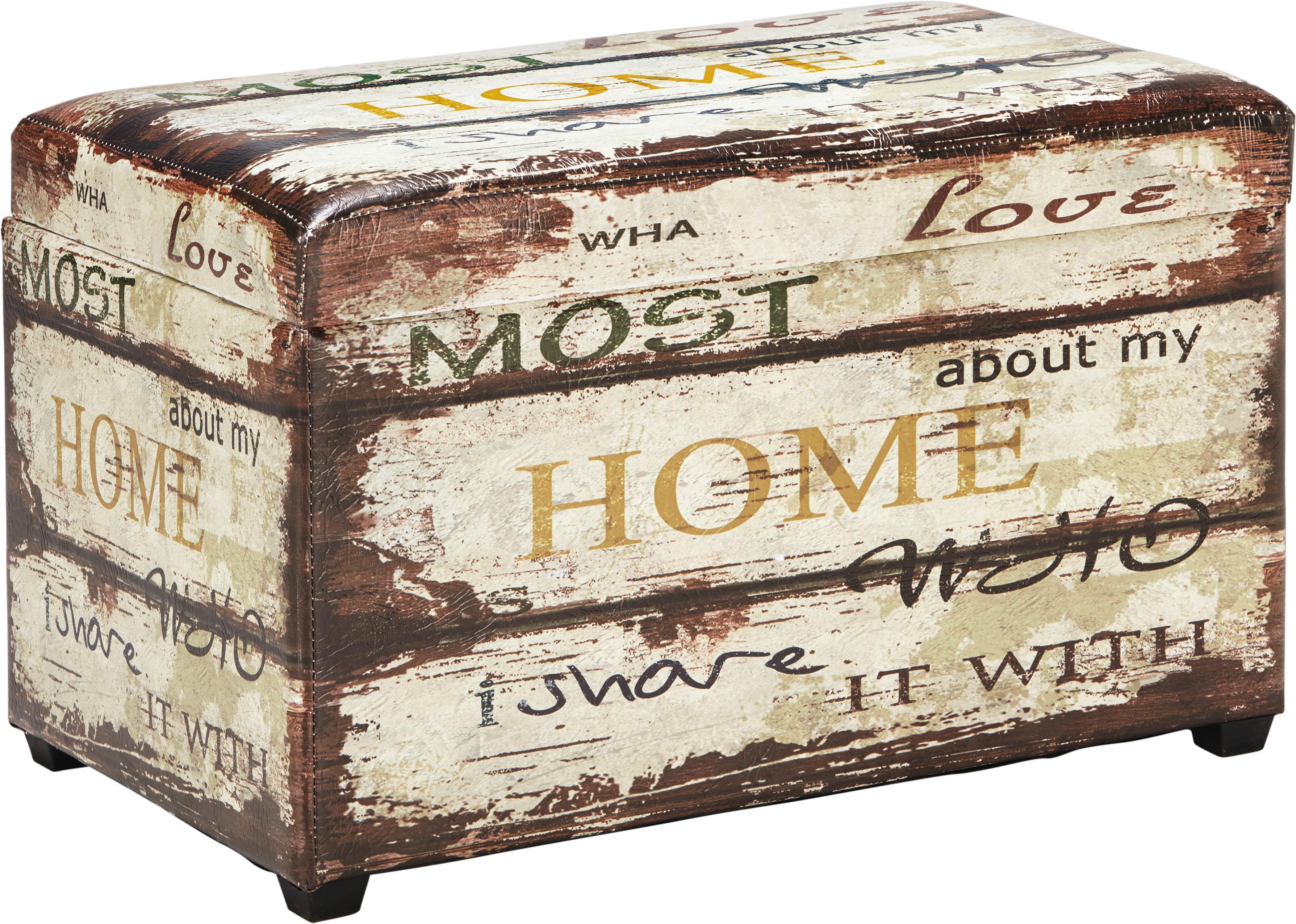 Zaboj Za Sedenje Home - večbarvno, Trendi, umetna masa/les (65/42/40cm) - Modern Living