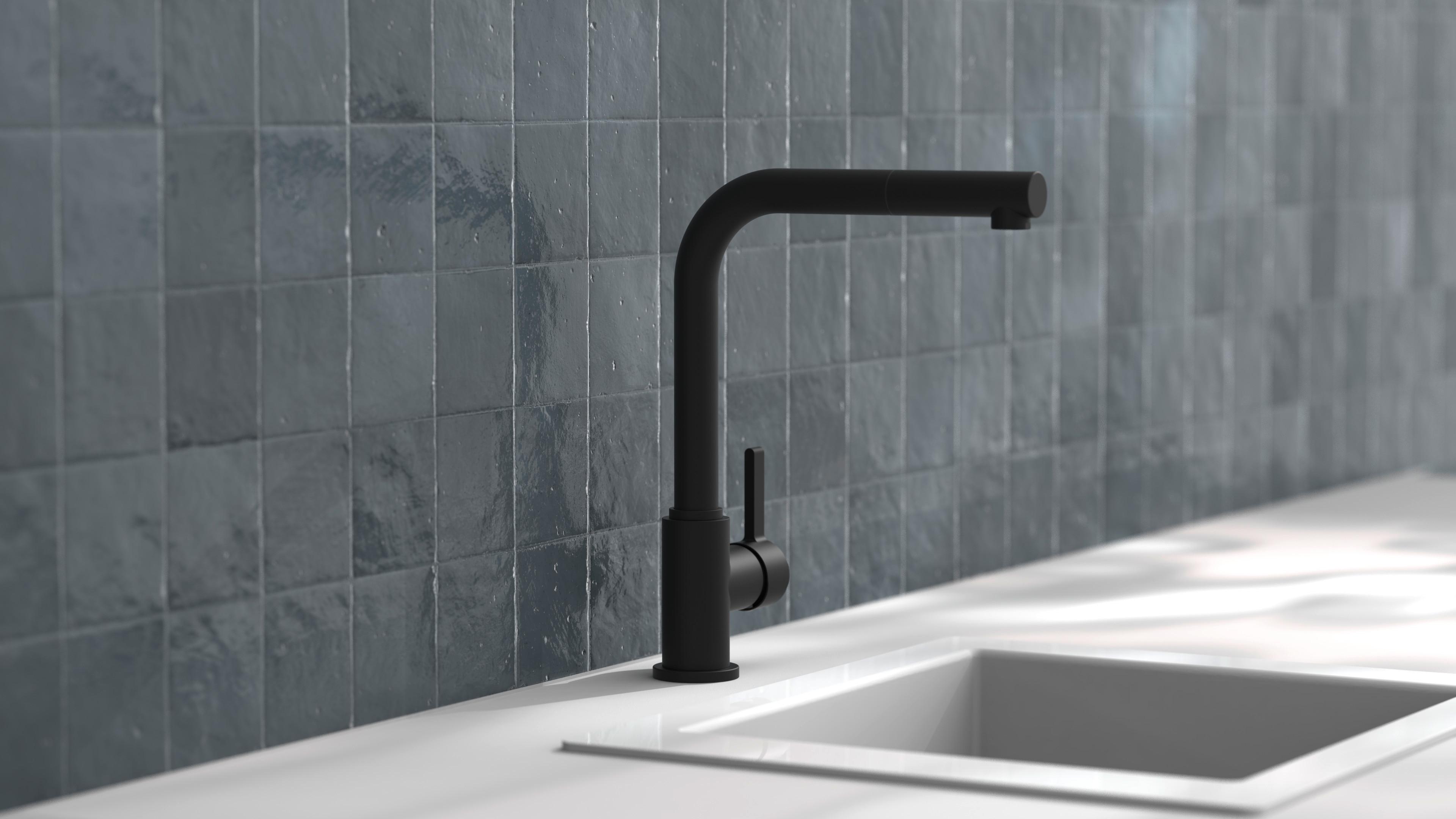 Küchenarmatur Sistant Oslo in Schwarz - Schwarz, Basics, Metall (32cm) - Sistant