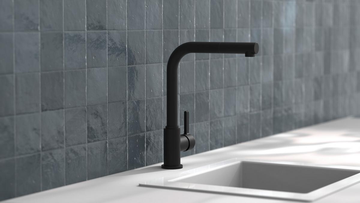 Küchenarmatur Sistant Oslo in Schwarz - Schwarz, Basics, Metall (32cm) - Sistant