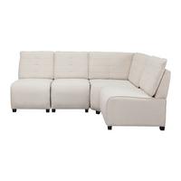 Sedežna Garnitura Victoire, Oblika L - bež, Moderno, umetna masa/tekstil (215/90/83cm) - Bessagi Home