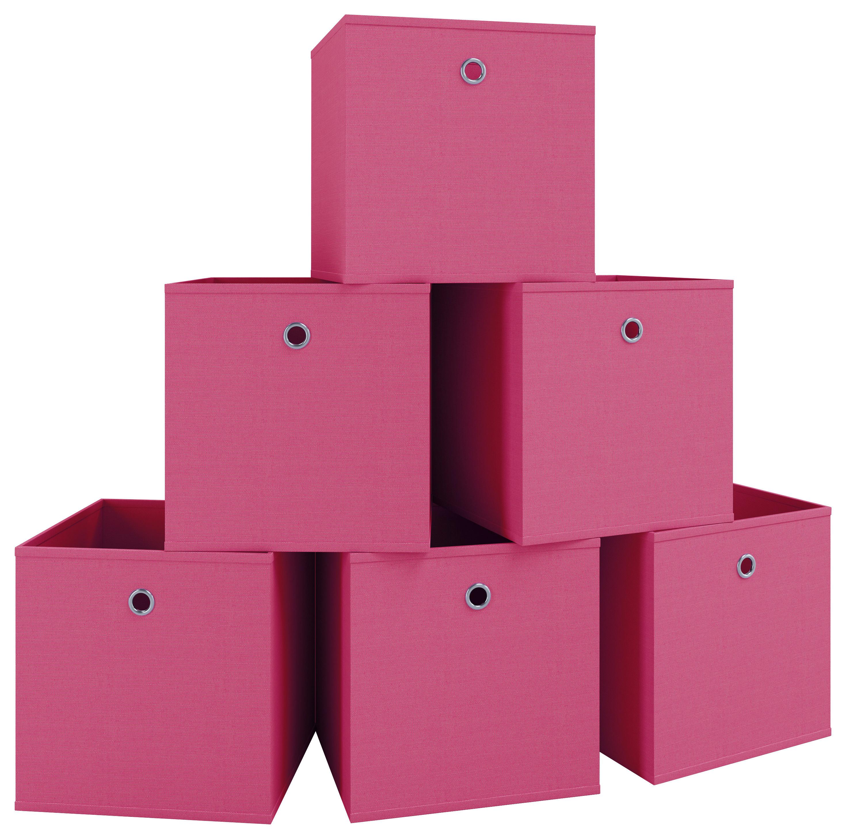 FALTBOX 6ER-BOXAS - Pink, Basics, Kunststoff (27/28/27cm) - MID.YOU