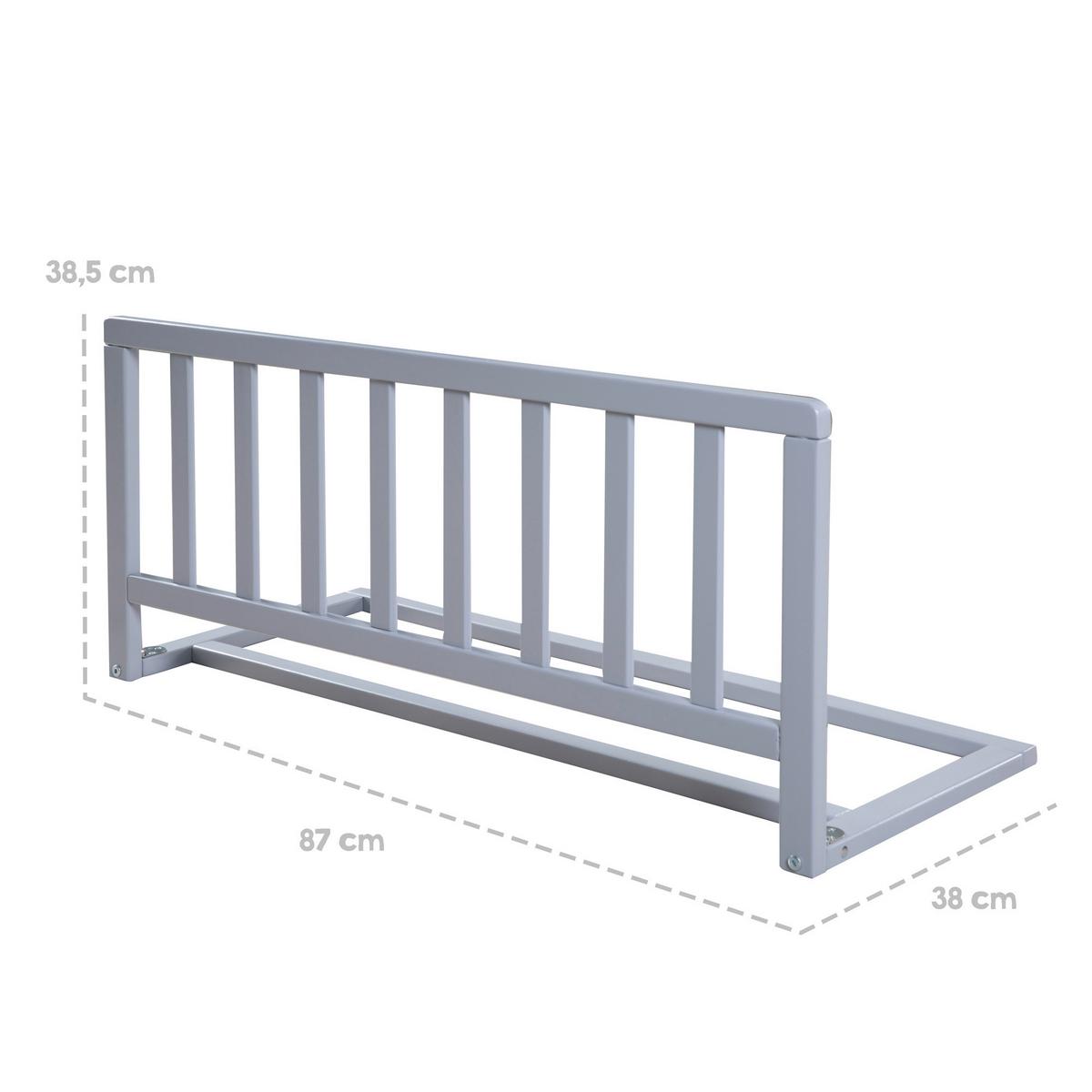 Bettschutzgitter Luna Taupe - Taupe, ROMANTIK / LANDHAUS, Holz/Holzwerkstoff (87.5/38/38cm) - Roba