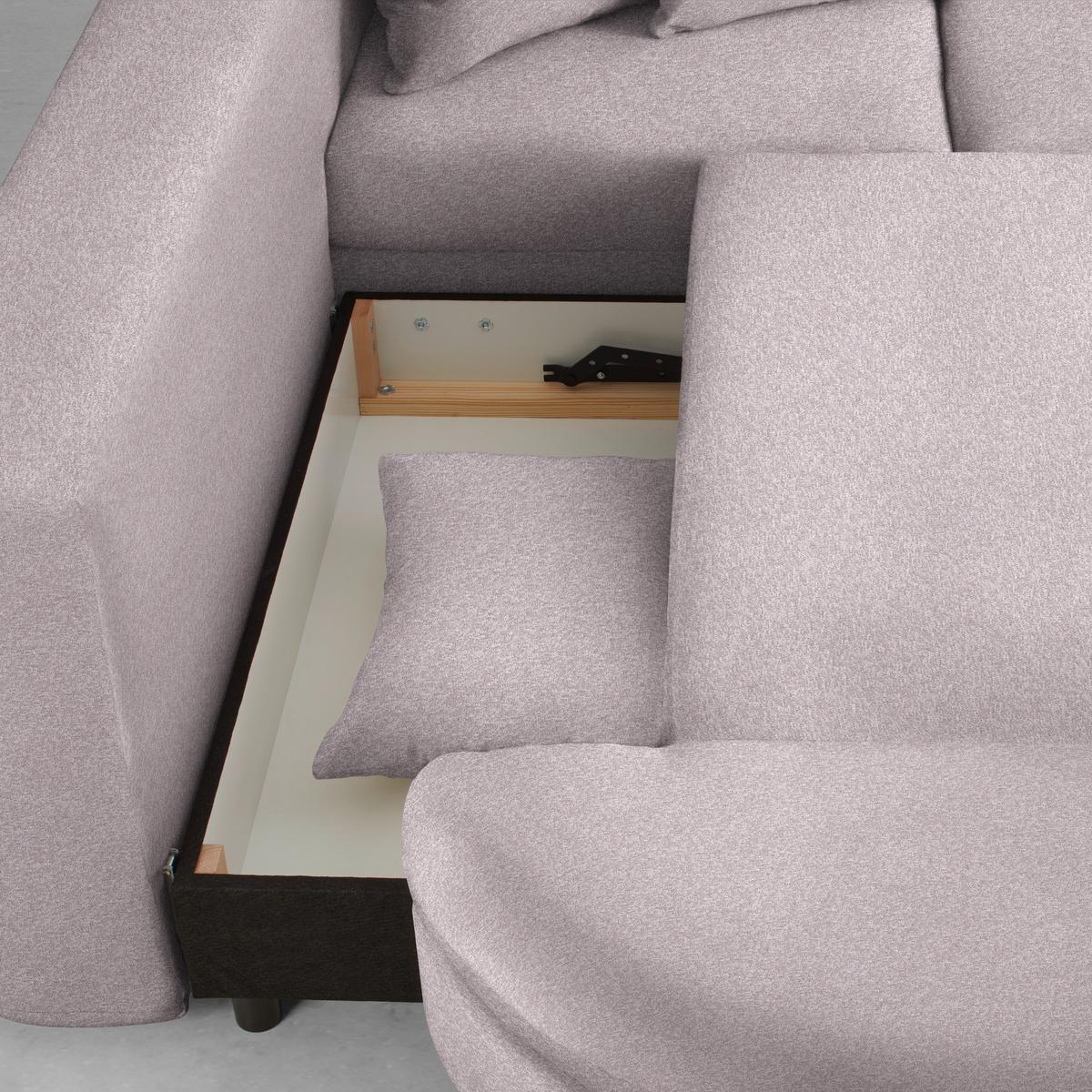 Ecksofa Axel Flieder - Flieder/Schwarz, MODERN, Textil/Metall (250/87/291cm) - Mömax
