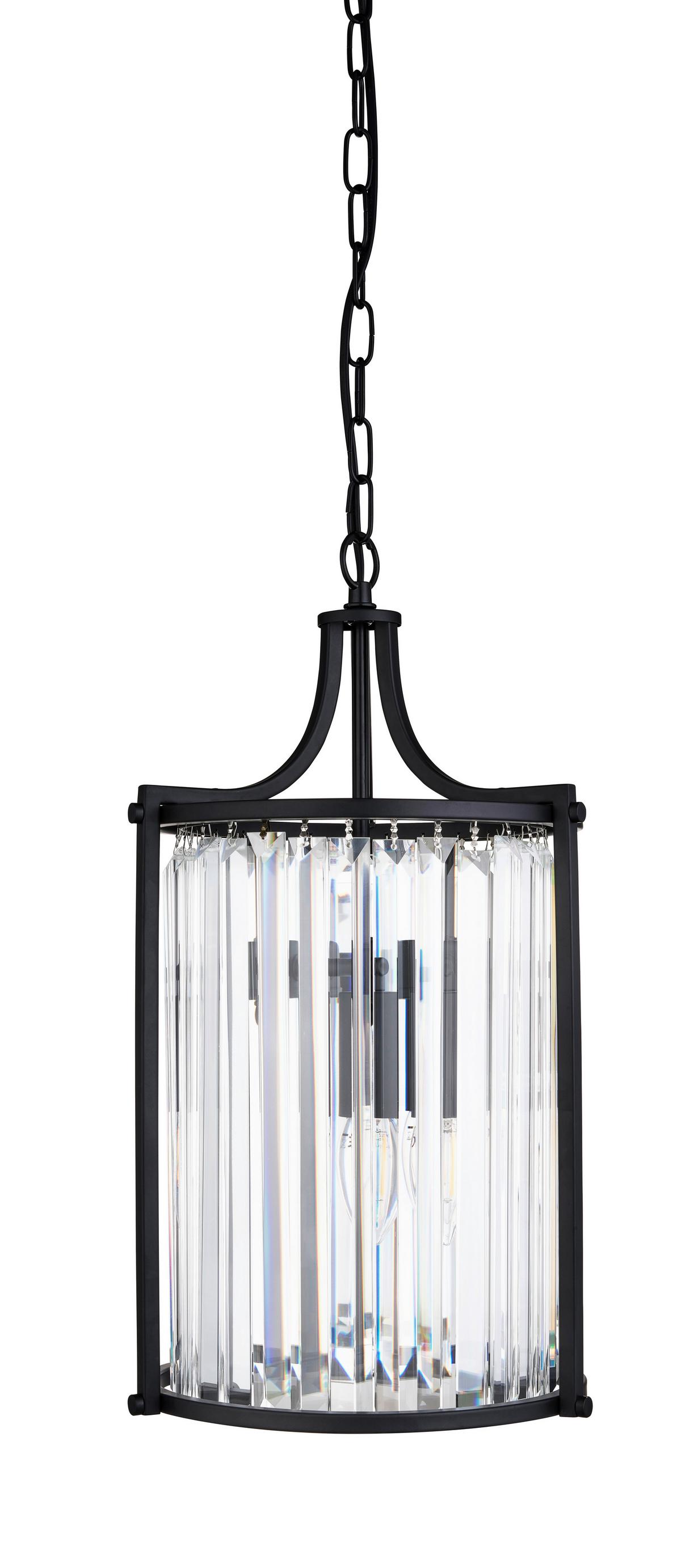 Kristály Függőlámpa Victoria 8092-2bk - fekete, Design, üveg/fém (26/150cm)