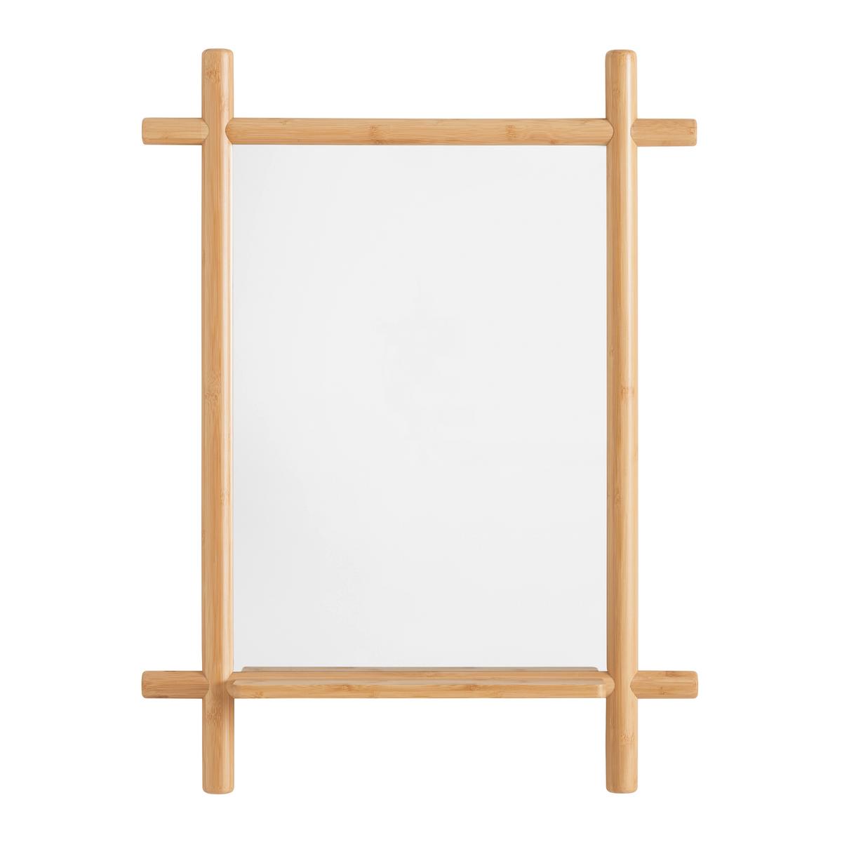 Ogledalo Bonnie - prirodne boje, Moderno, staklo/drvni materijal (55/74/12cm) - Best Price